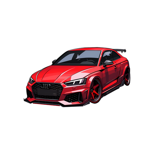 red audi rs5 sticker