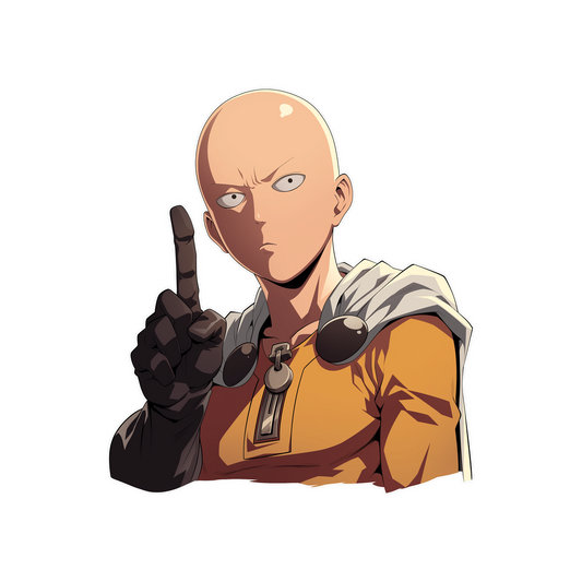 saitama one finger one punch man sticker