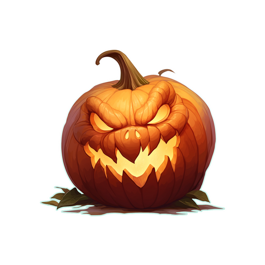 sinister jack o lantern pumpkin sticker