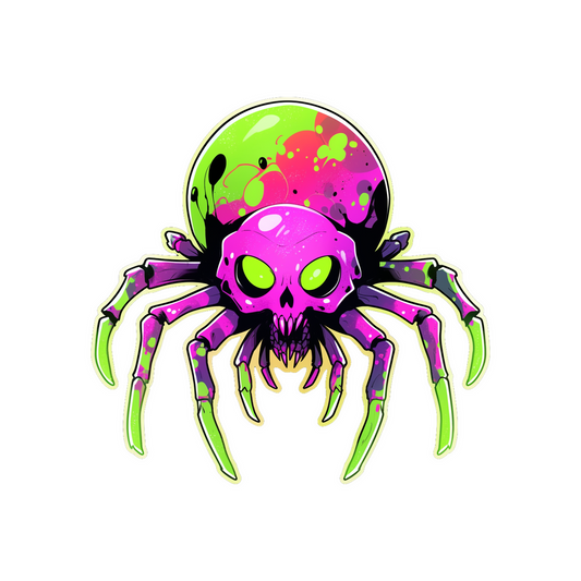 spooky colorful spider halloween sticker