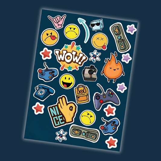Arcade Emoji Decals Mini Stickers