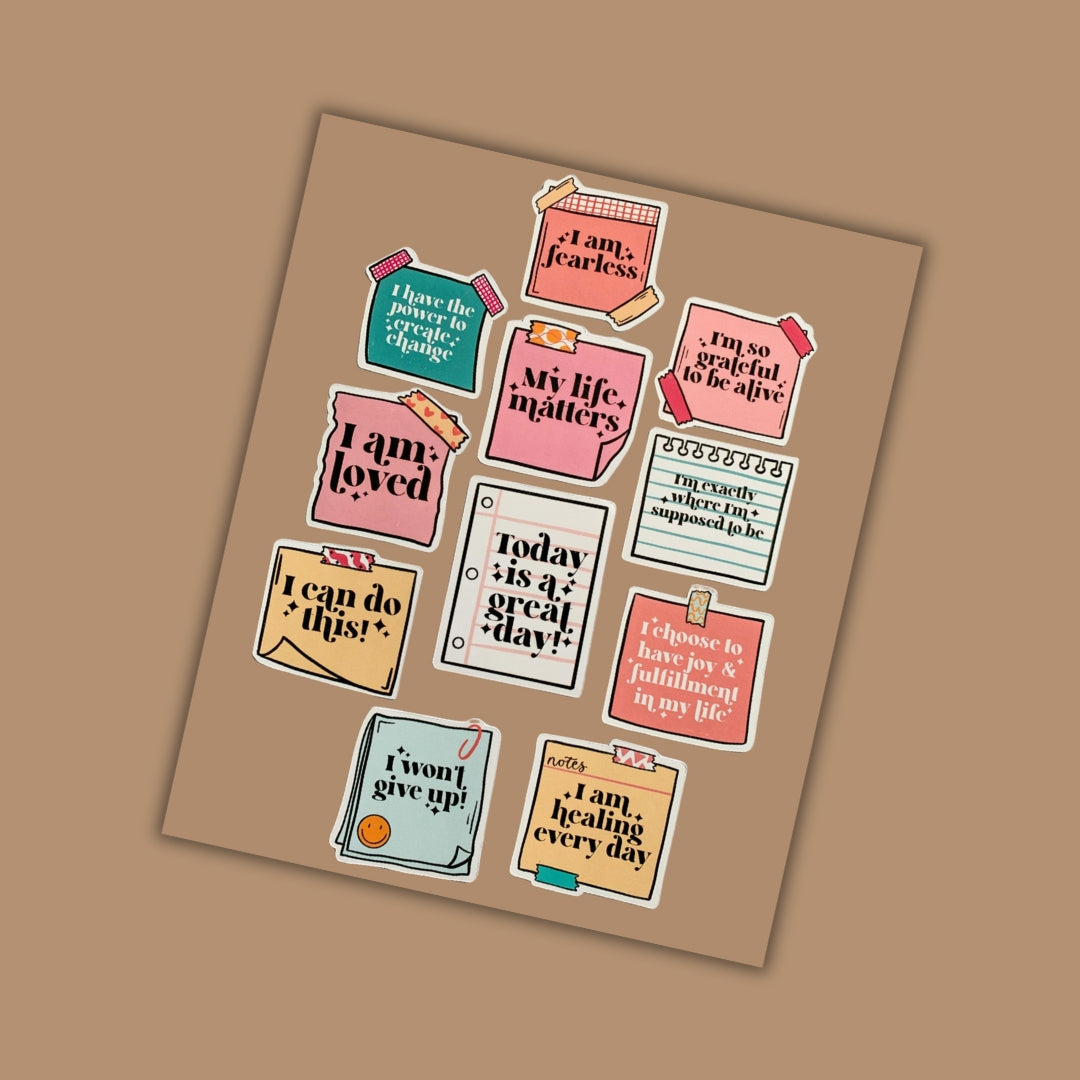 Daily Affirmation Note Mini Stickers