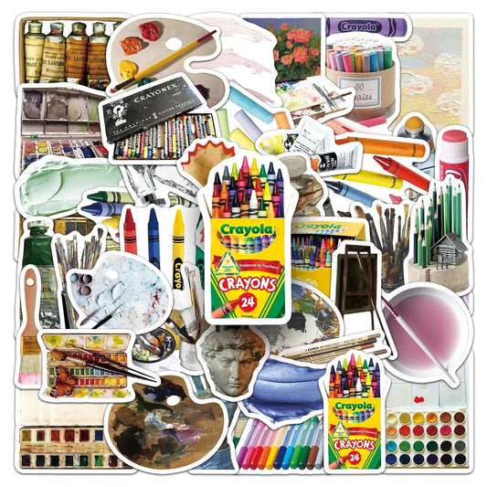 50PCS Drawing tool painting coating sticker