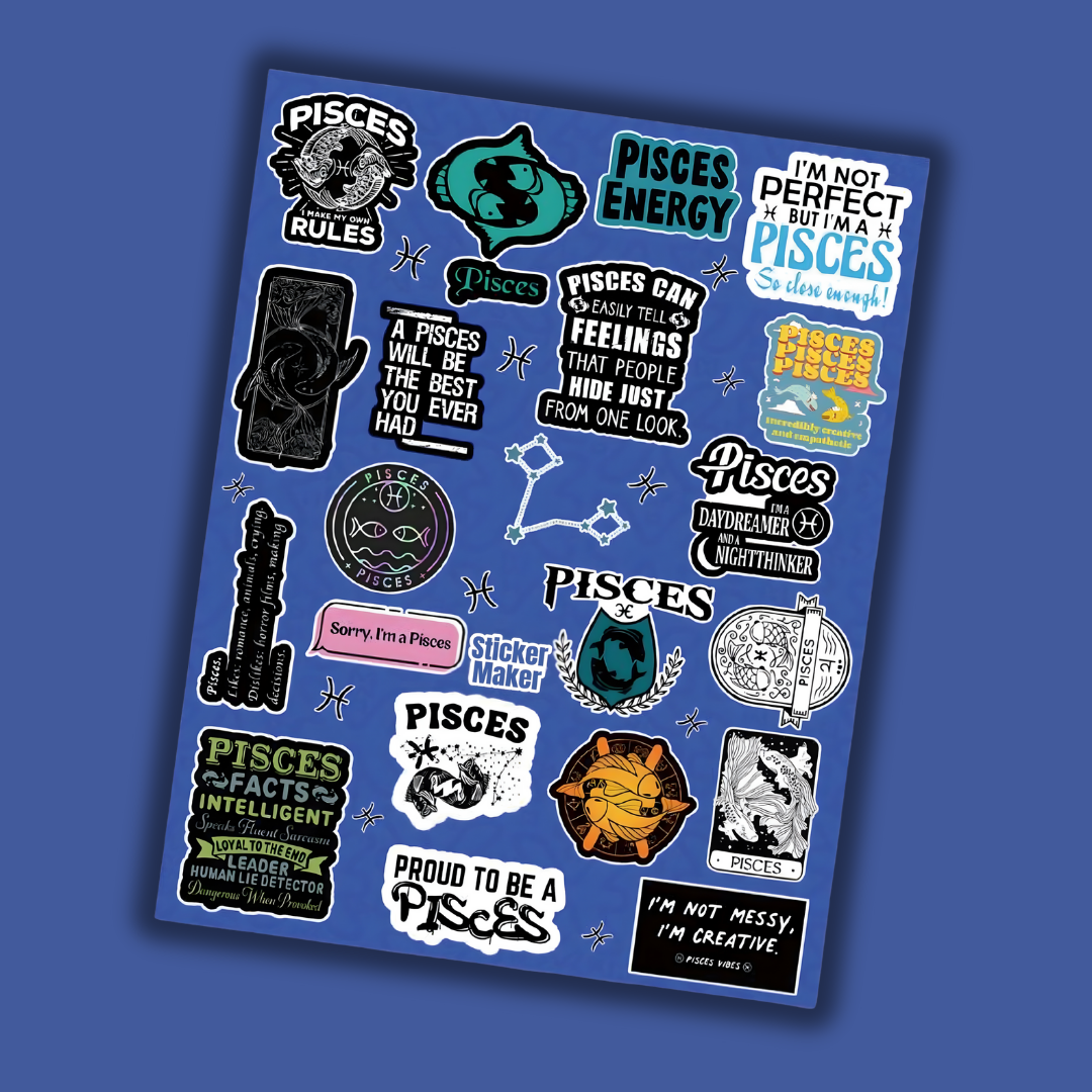 Pisces Zodiac Energy Mini Stickers