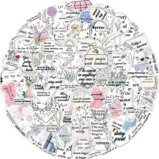 100PCS Aesthetic Jesus Phrase Scripture Inspirational Religious Bible Verse Faith Sticker