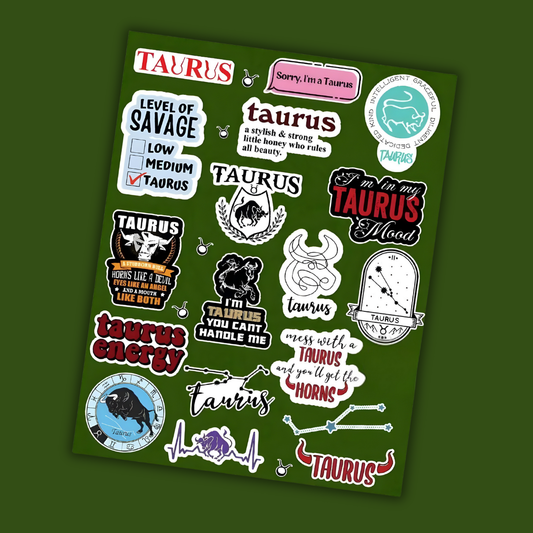 Bold Taurus Energy Mini Stickers