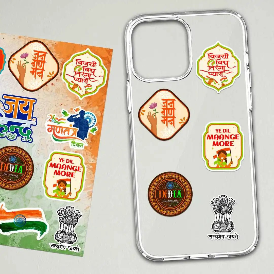 Jai Hind India Pride Mini Stickers