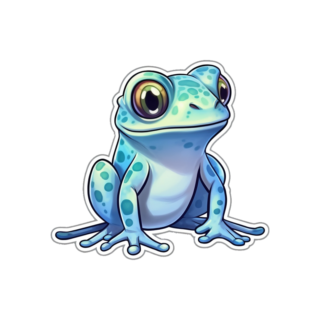 aesthetic blue toad sticker