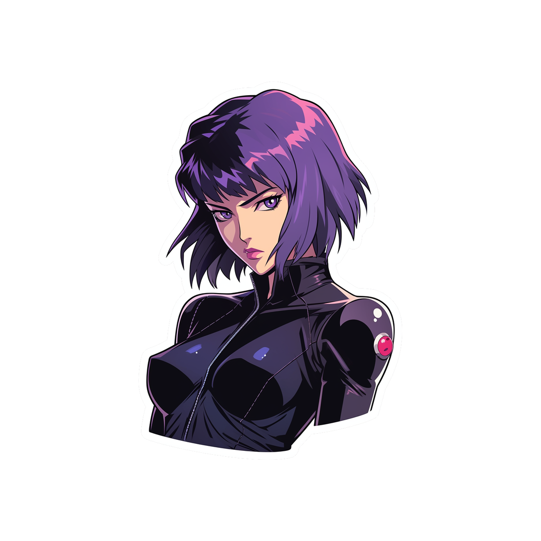 aesthetic bust motoko kusanagi sticker