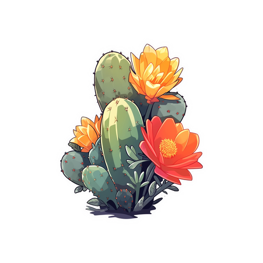 aesthetic cactus plants sticker