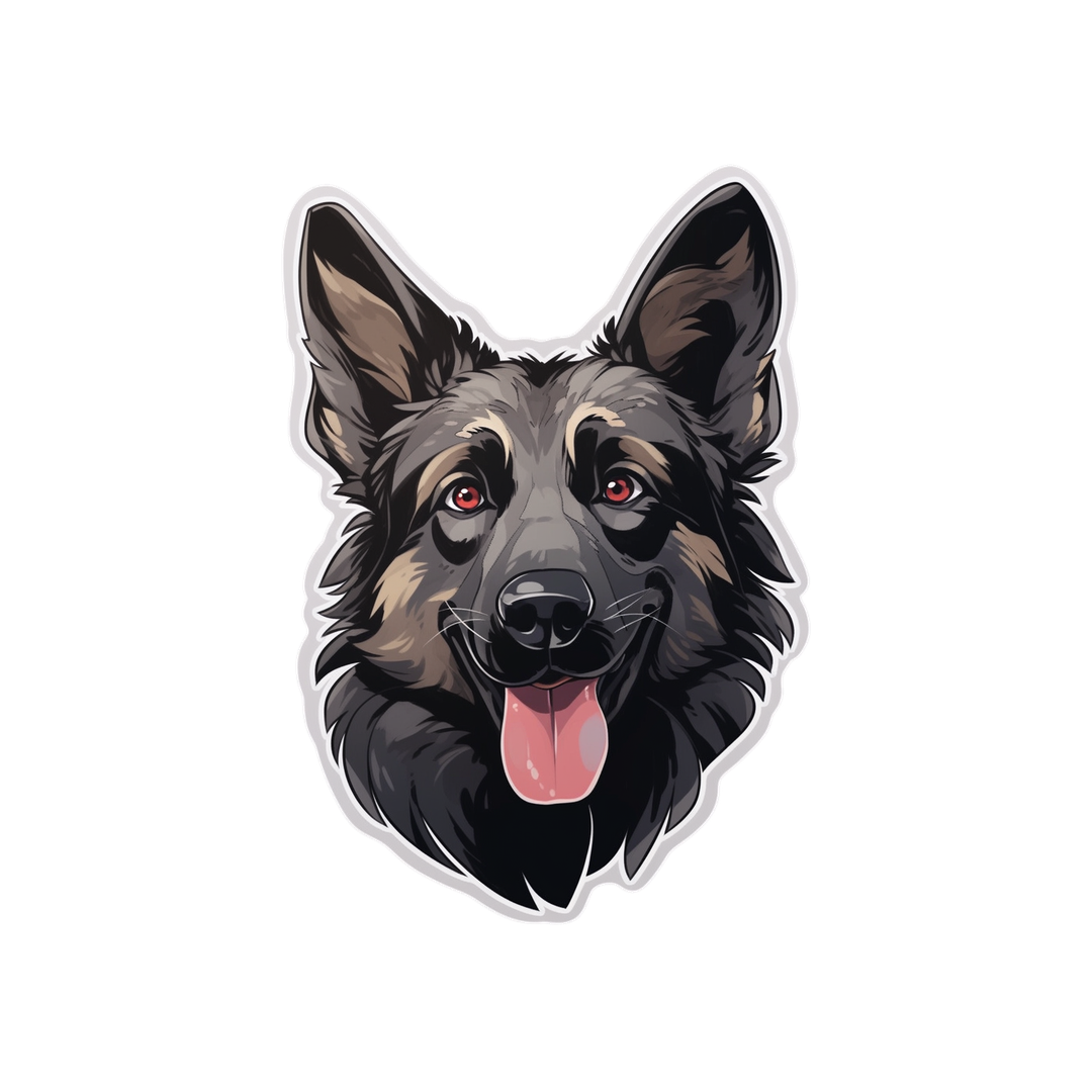 aesthetic german shepherd sticker