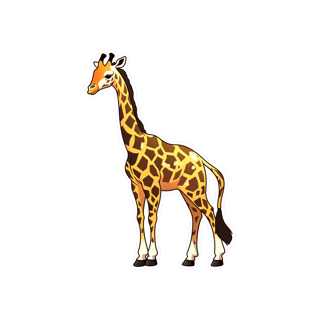 aesthetic giraffe art sticker