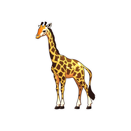 aesthetic giraffe art sticker