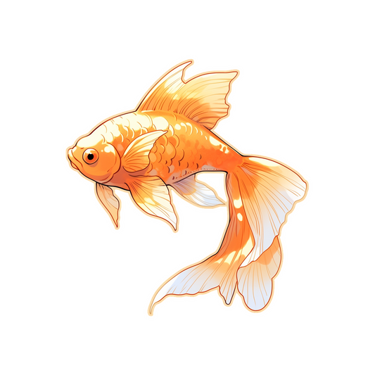 aesthetic goldfish sticker