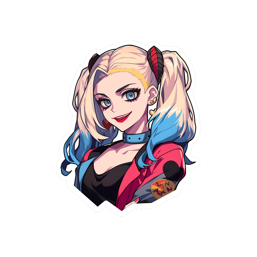 aesthetic harley quinn dc comics sticker
