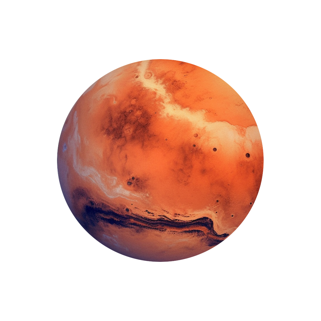 aesthetic mars round sticker