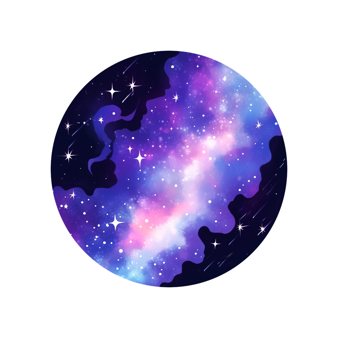 aesthetic milky way round sticker
