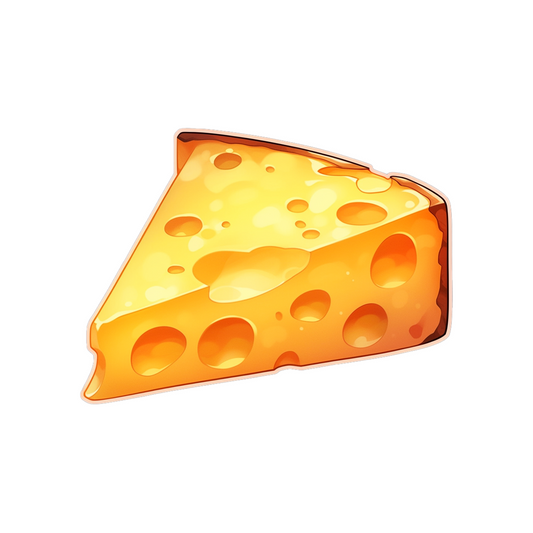 aesthetic piece of cheese sticker