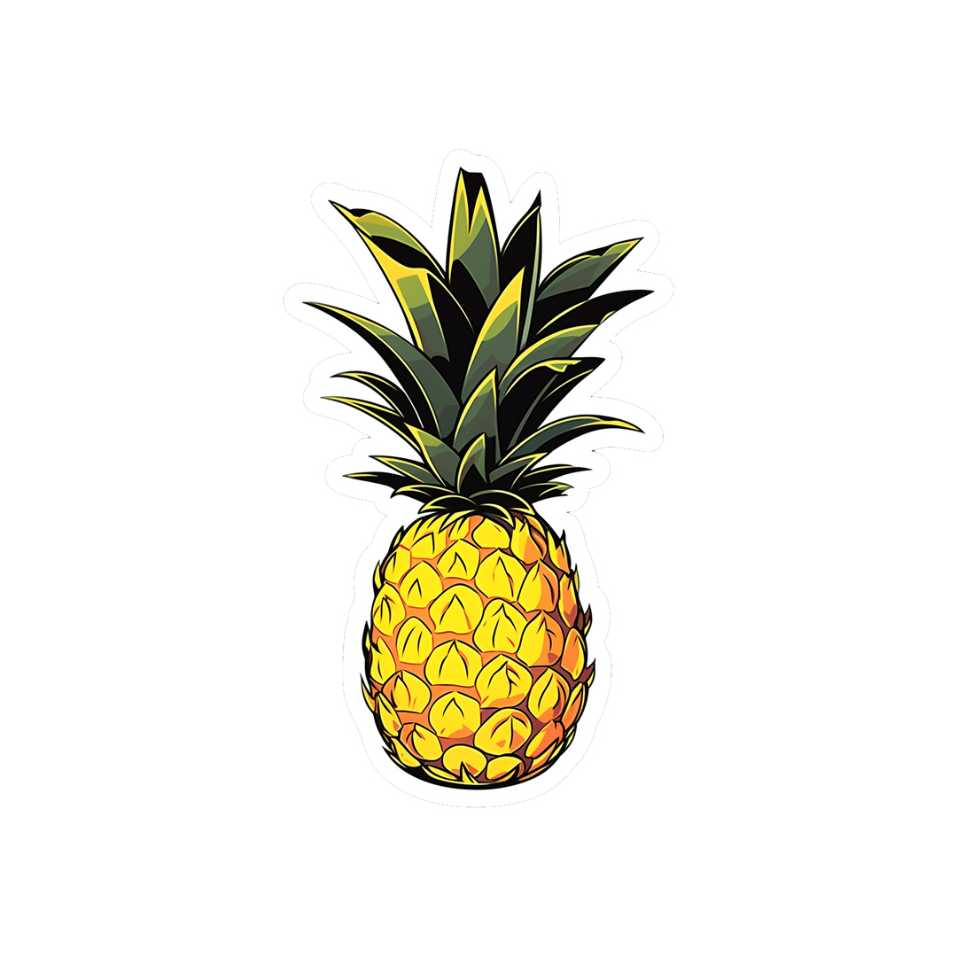 aesthetic pineapple fruit sticker