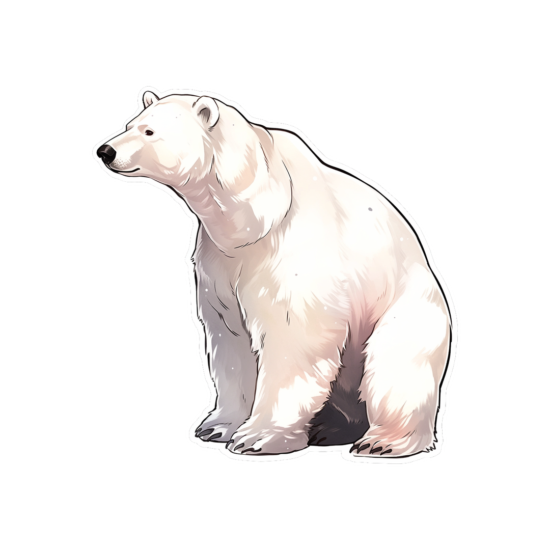 aesthetic polar bear sticker