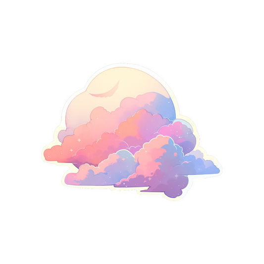aesthetic raspberry clouds sticker