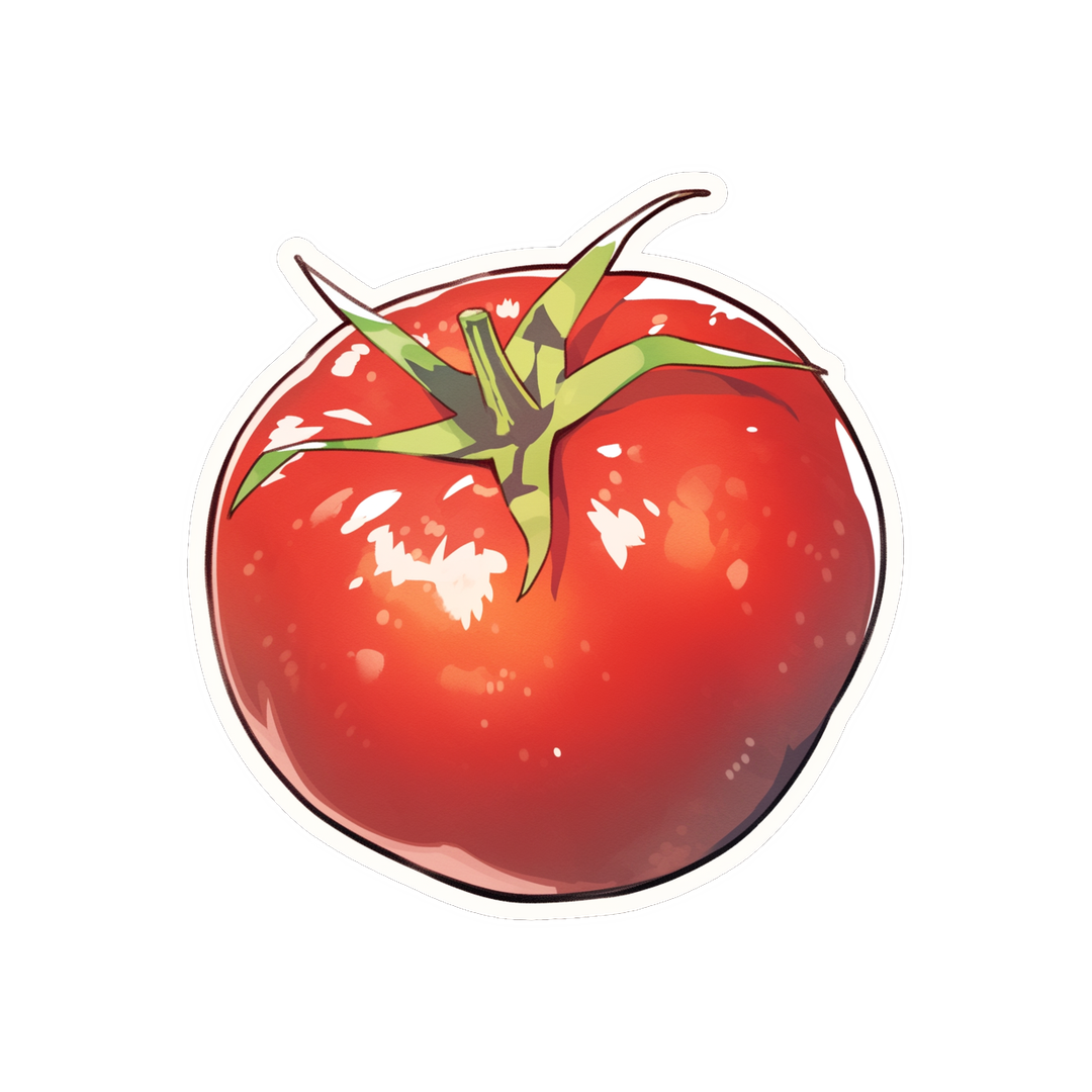 aesthetic red tomato sticker