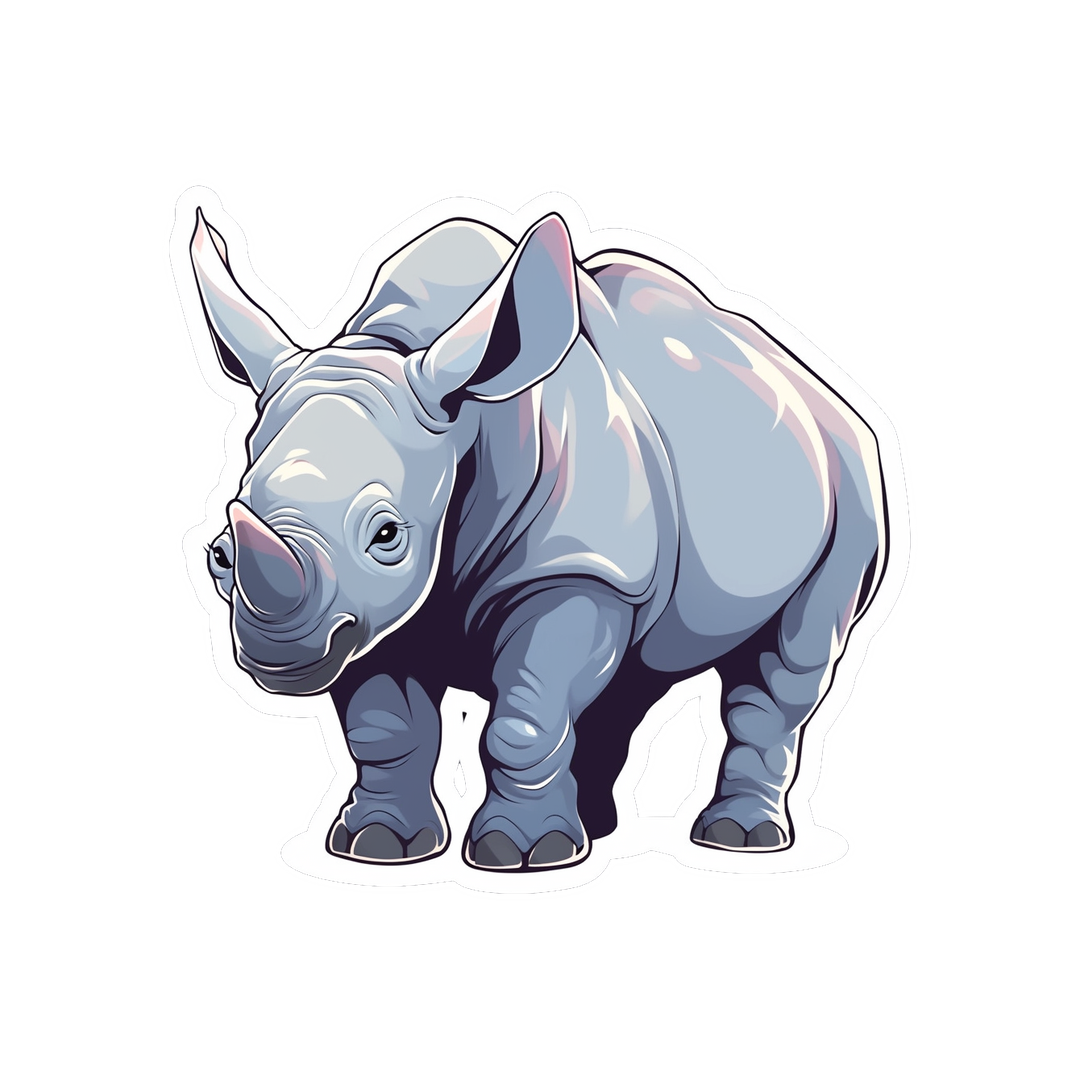aesthetic rhinoceros sticker