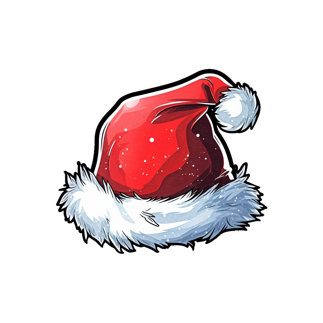aesthetic santa hat sticker