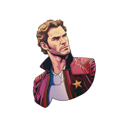 aesthetic side glance star lord marvel sticker