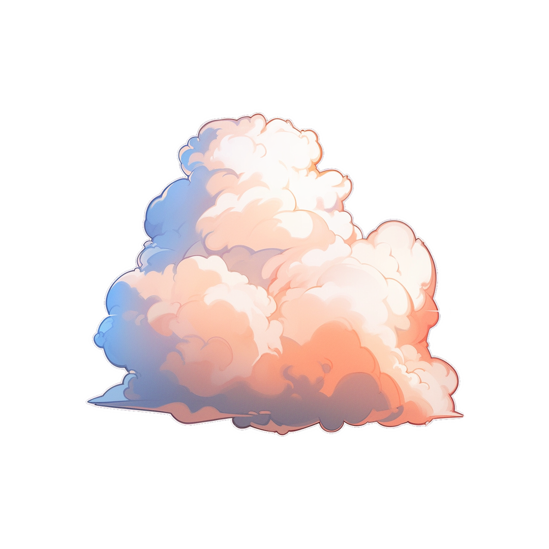 aesthetic sunset clouds sticker