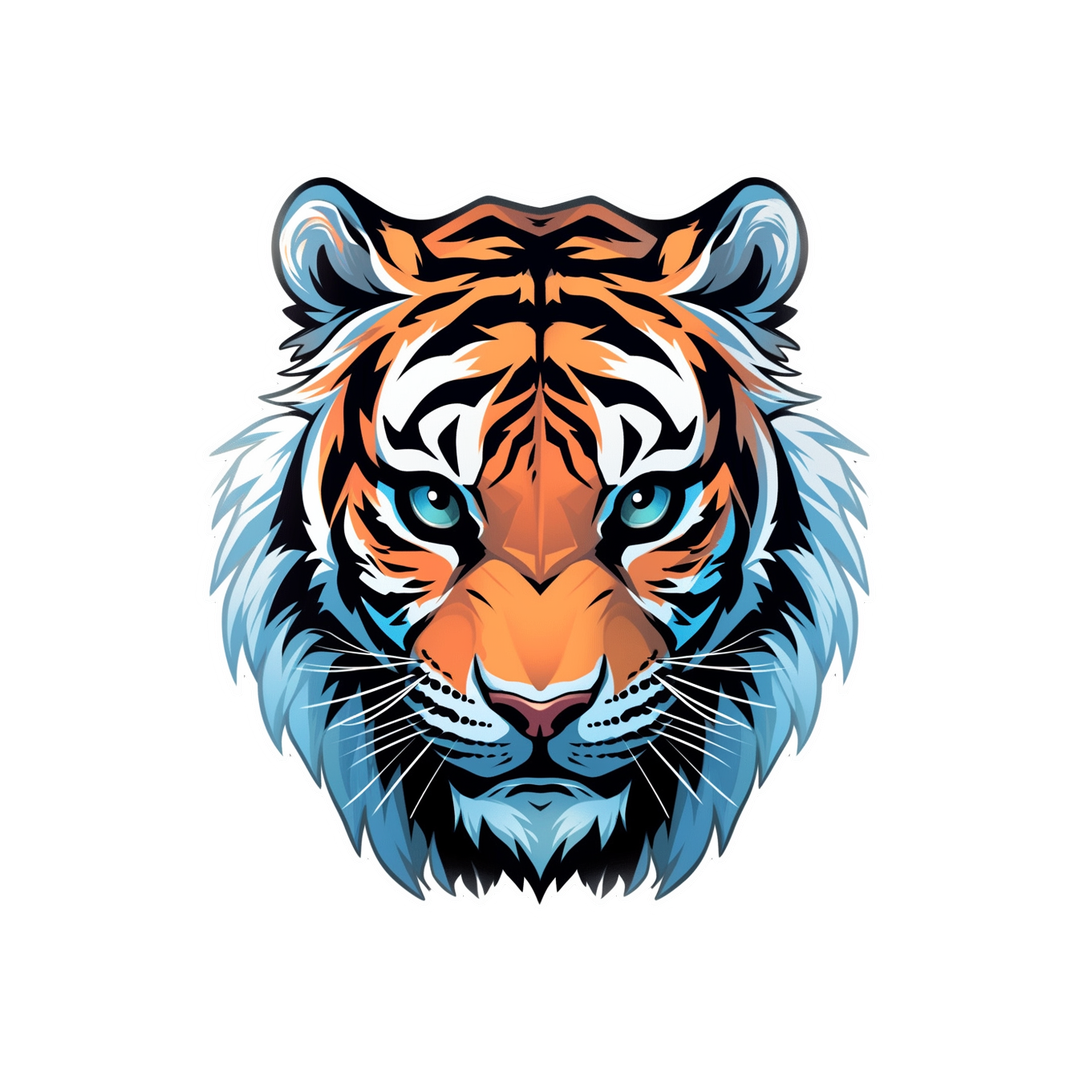 aesthetic tiger head sticker