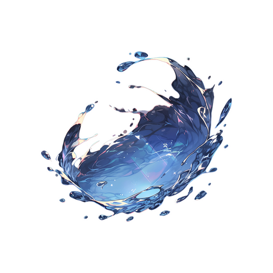 aesthetic water splash sticker