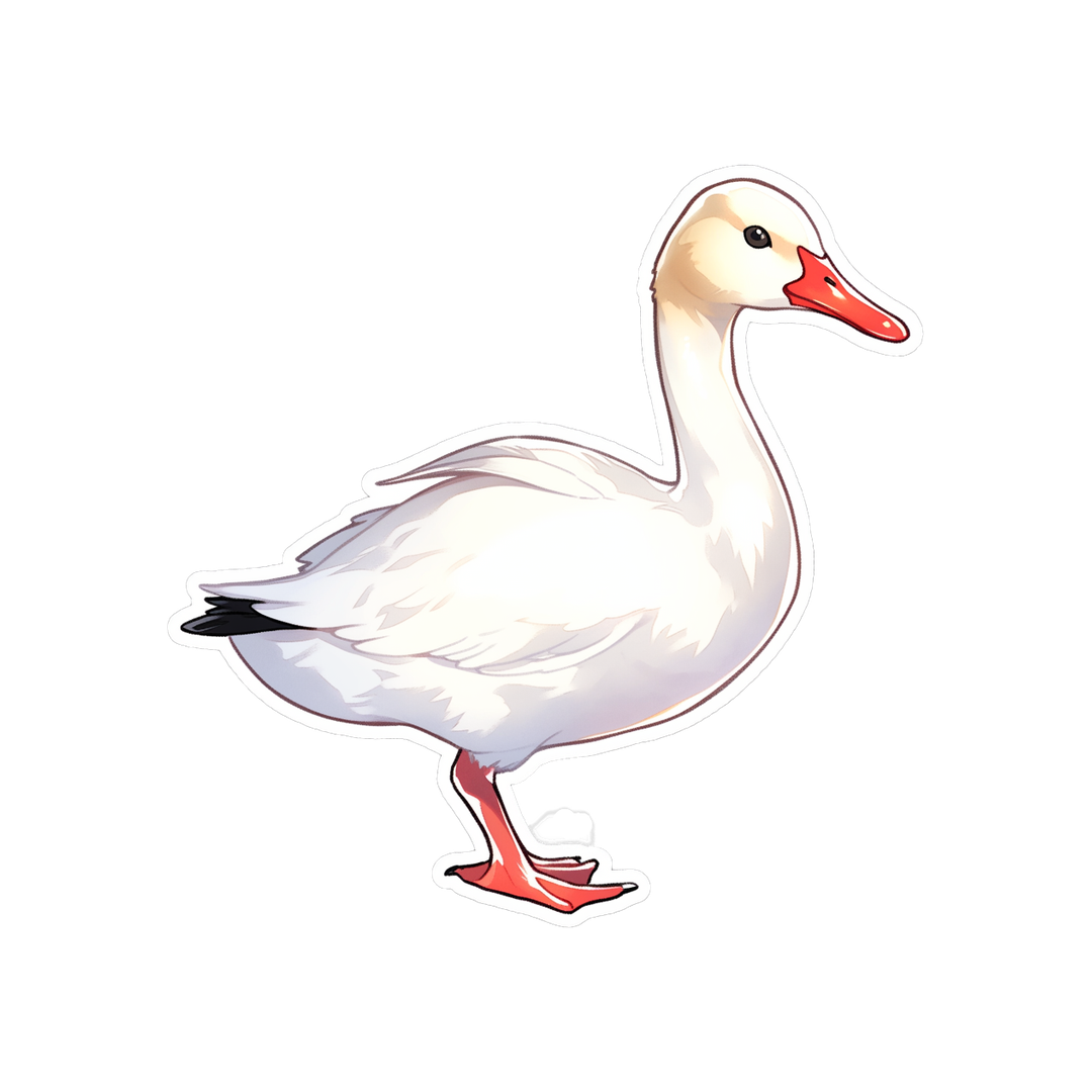 aesthetic white goose sticker