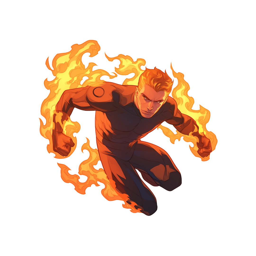 amazing human torch marvel sticker
