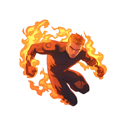 amazing human torch marvel sticker
