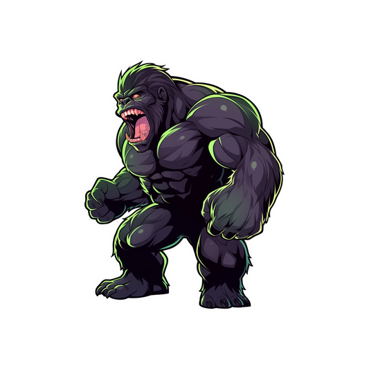 angry black gorilla sticker
