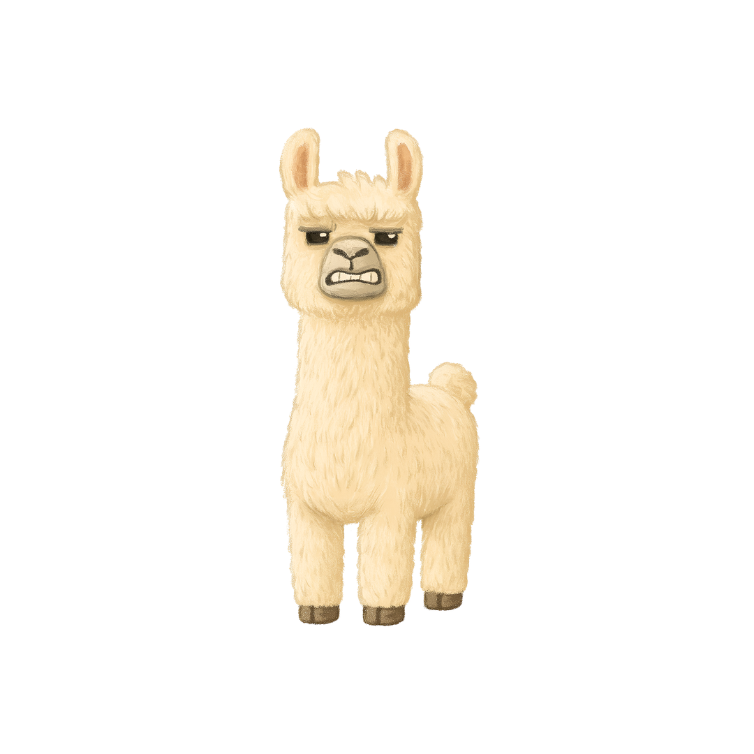 angry llama minecraft movie sticker