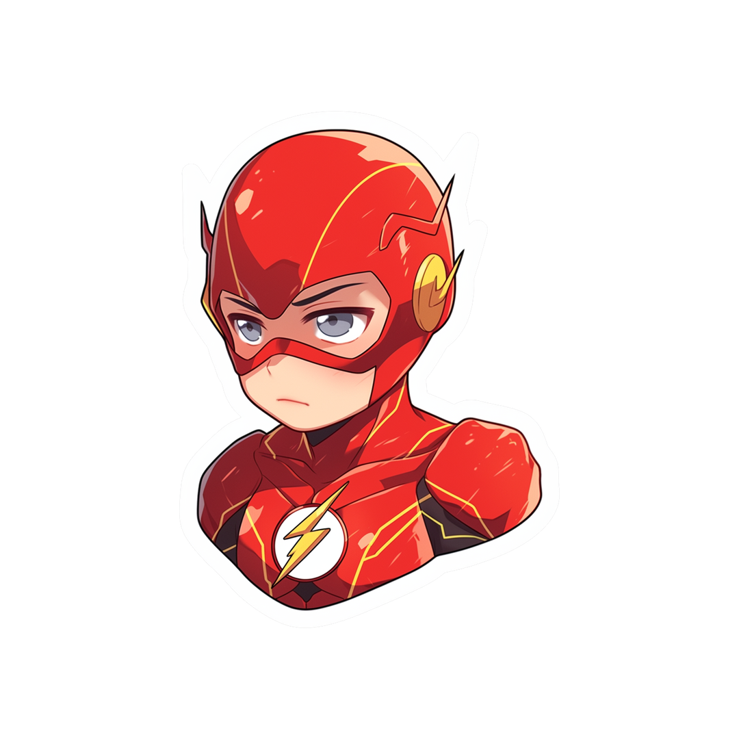anime flash bust dc sticker