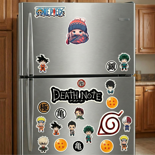 anime girl in scarf and knitted hat sticker