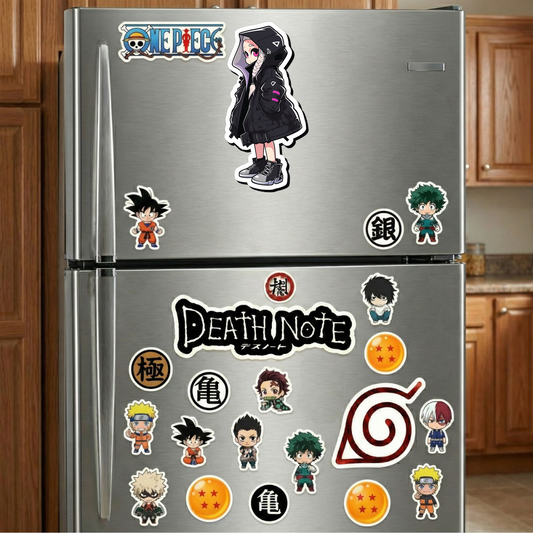 anime girl techwear jacket sticker