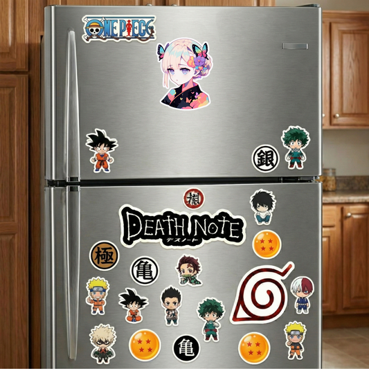 anime girl with butterflies sticker