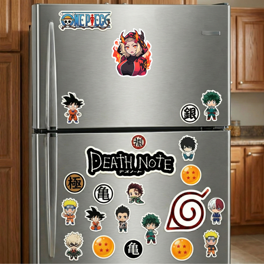 anime girl with fiery horns sticker