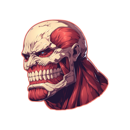 anime titan head aot sticker