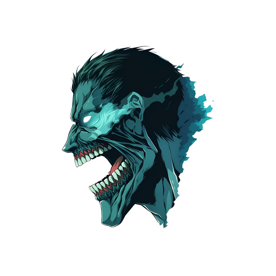 aot blue titan sticker