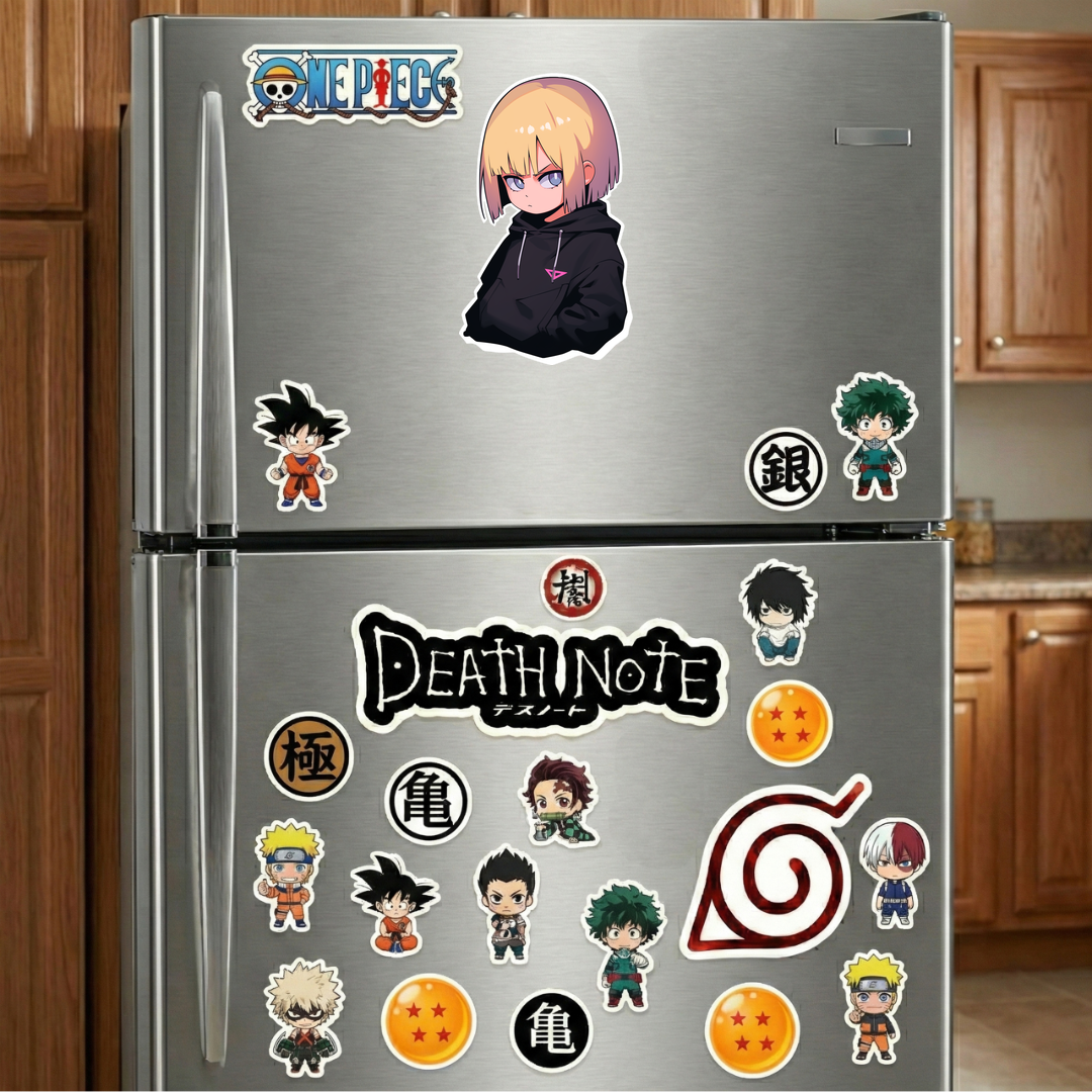 aot cute armin arlert in a black hoodie sticker