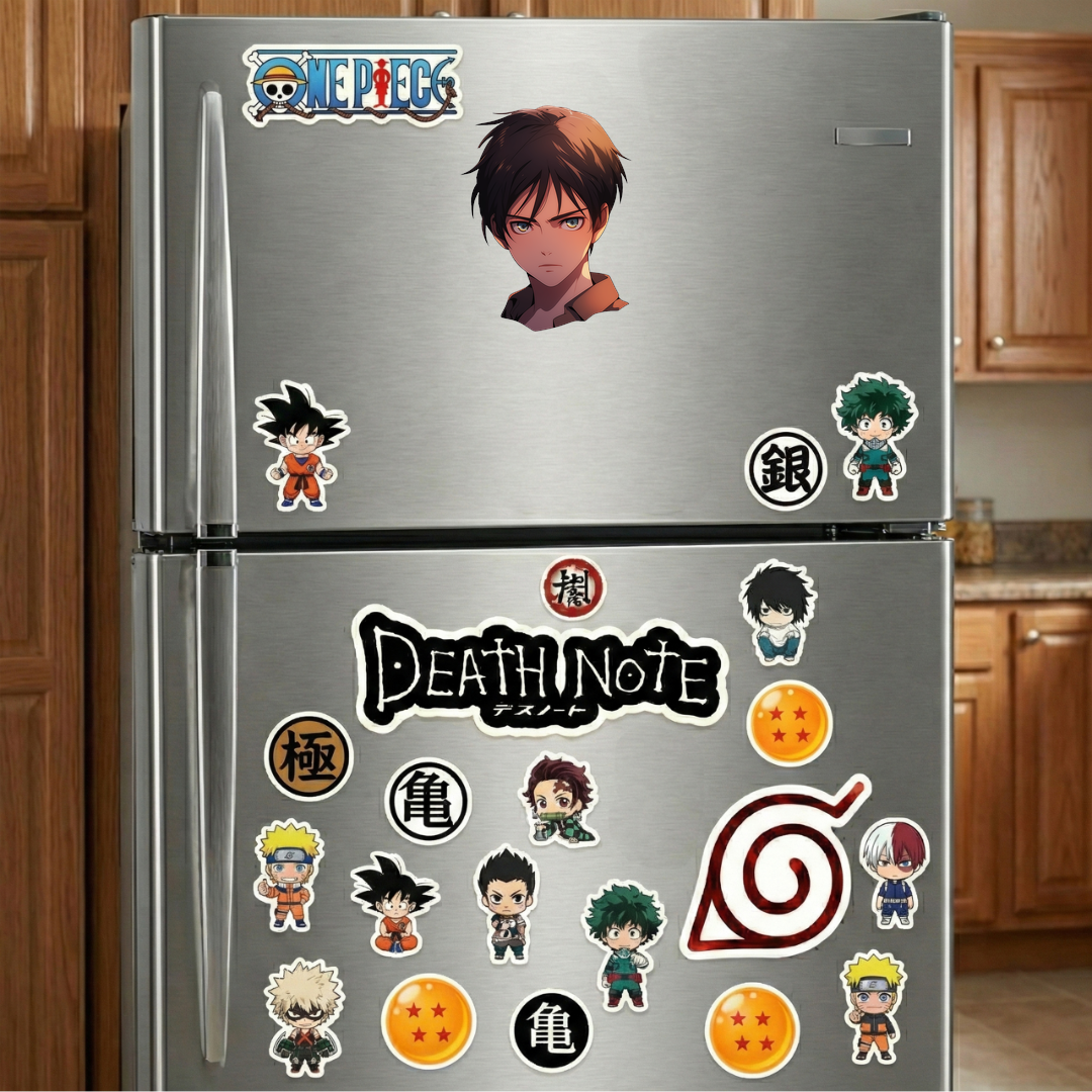 aot eren yeager head anime sticker