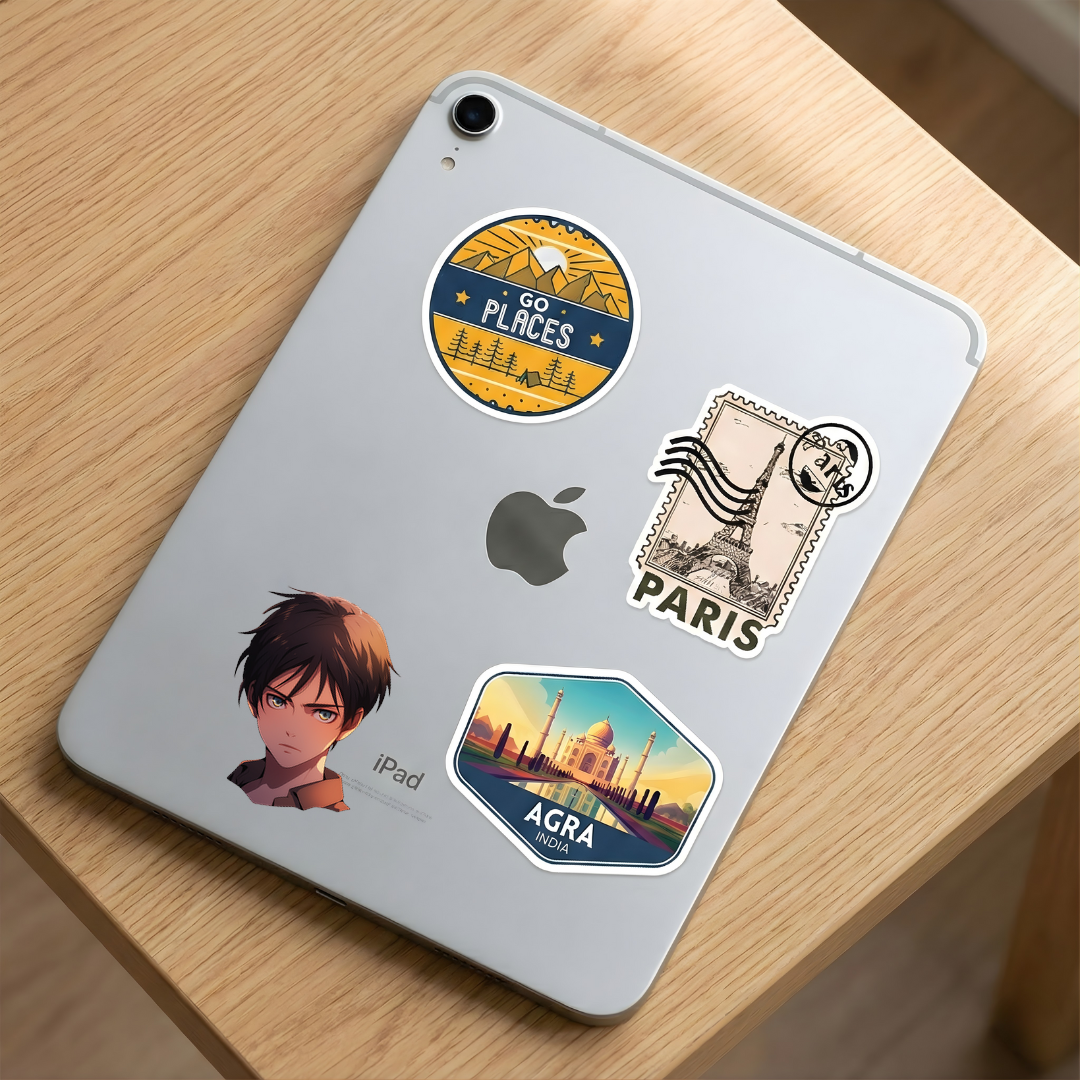 aot eren yeager head anime sticker