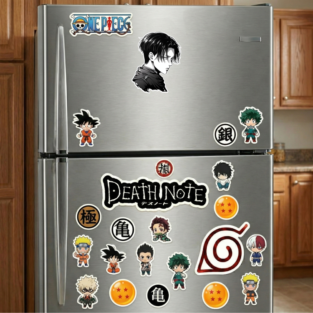 aot levi ackerman bw manga sticker