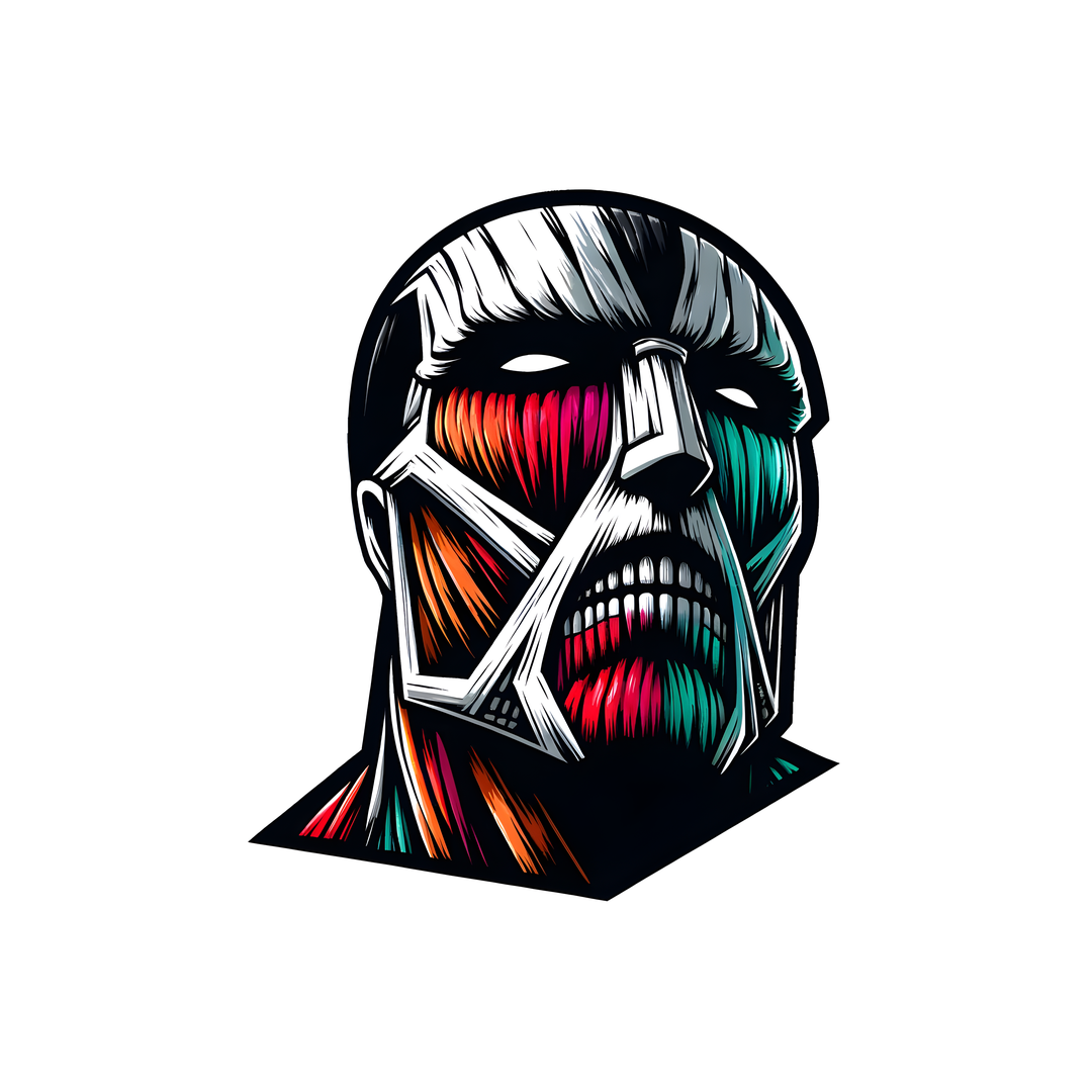 aot titan art sticker
