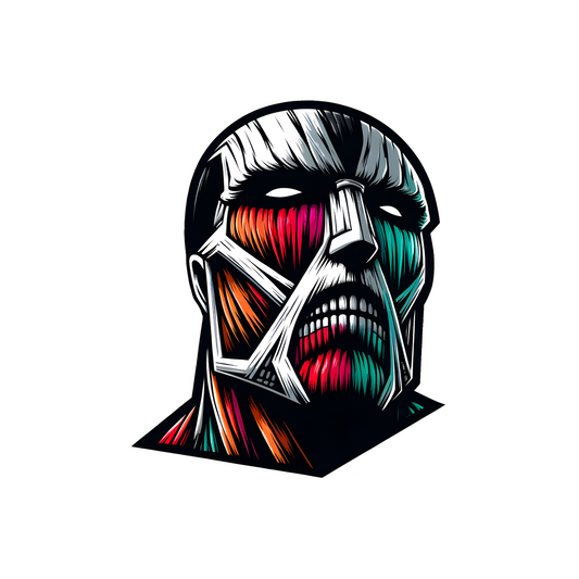 aot titan art sticker